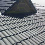 Black tile roof