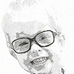 Sketch of a child's face